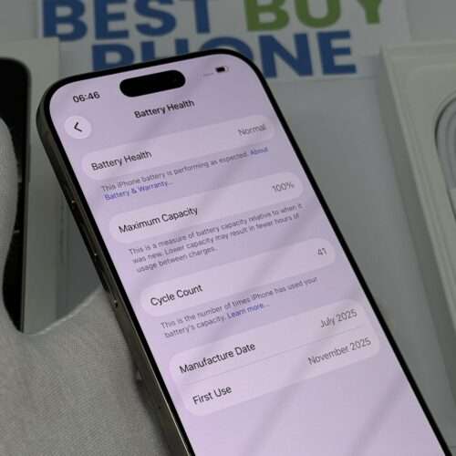 iPhone 16 Pro 256GB naturel /100% batt /krasvrij /garantie