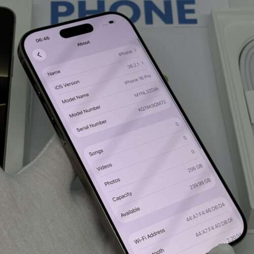 iPhone 16 Pro 256GB naturel /100% batt /krasvrij /garantie