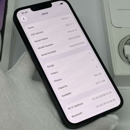 iPhone 14 256GB zwart /94% batt /krasvrij /garantie
