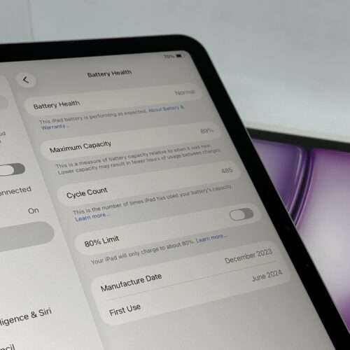 IMG_5643 iPad Air 6e M2 128GB paars /krasvrij /89% batt /garantie