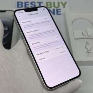 iPhone 16E 128GB wit /krasvrij /99% batt /garantie