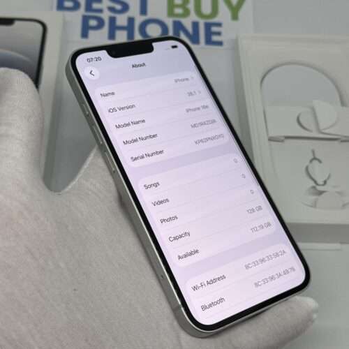 iPhone 16E 128GB wit /krasvrij /99% batt /garantie