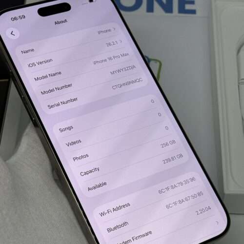 IMG_5713 iPhone 16 Pro Max 256GB naturel /krasvrij /96% batt /garantie