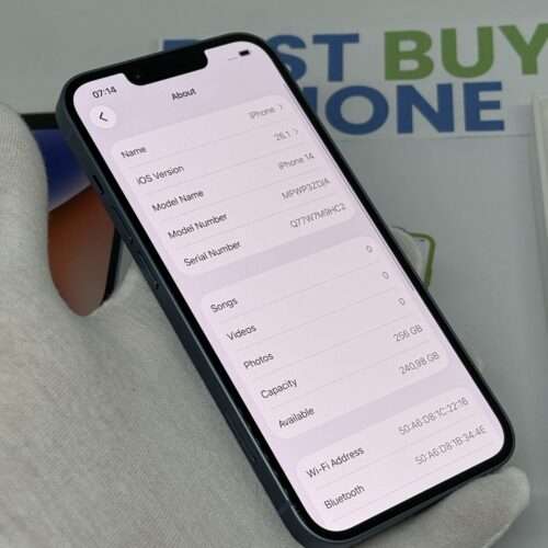 iPhone 14 256GB bauw /krasvrij glas /88% batt /garantie