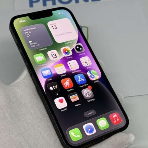 iPhone 14 128GB zwart /krasvrij scherm /89% batt /garantie