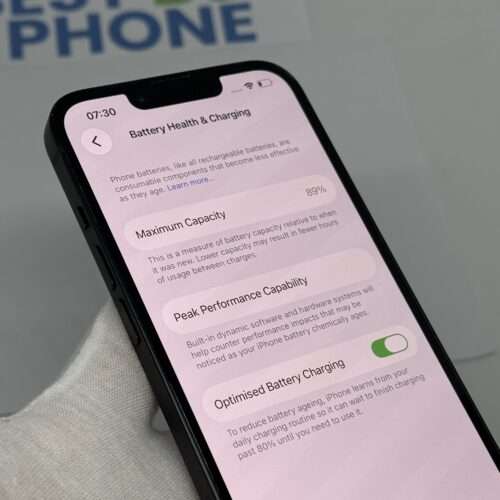 iPhone 14 128GB zwart /krasvrij scherm /89% batt /garantie