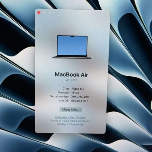 IMG_5826 MacBook Air M2 512GB blauw 16GB ram /zeer net /84% batt /garantie