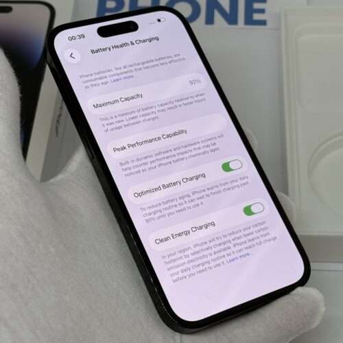 IMG_5845 iPhone 14 Pro 256GB zwart /krasvrij glas /92% batt /garantie