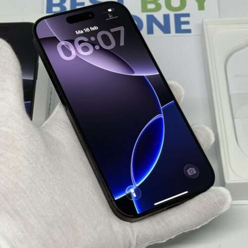 iPhone 16 Pro 128GB zwart /100% batt /krasvrij scherm /garantie