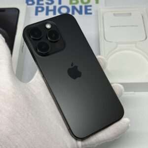 iPhone 15 pro 256GB zwart /krasvrij glas /93% batt /garantie