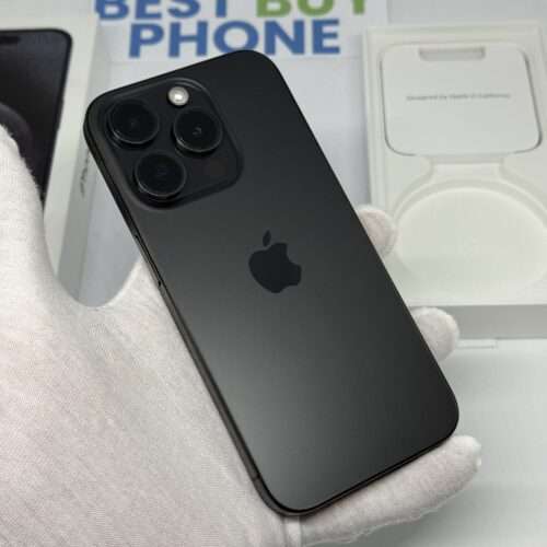 iPhone 15 pro 256GB zwart /krasvrij glas /93% batt /garantie