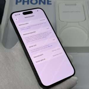 iPhone 15 pro 256GB zwart /krasvrij glas /93% batt /garantie