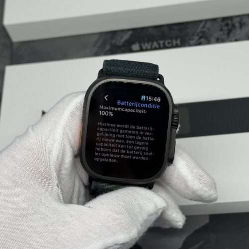 IMG_5884 Apple Watch Ultra 2 zwart /groene Alpine Loop /100% batt /garantie