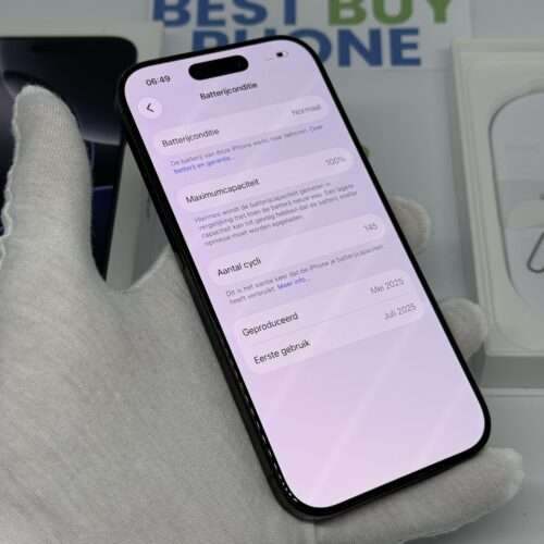 iPhone 16 Pro 128GB zwart /100% batt /krasvrij scherm /garantie