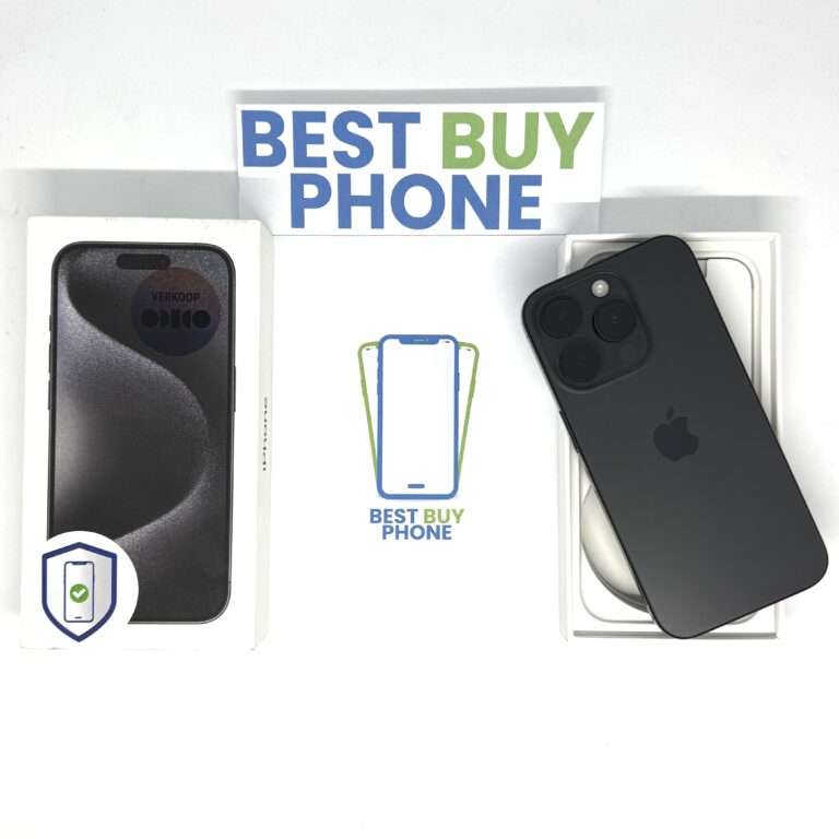 iPhone 15 pro 128GB zwart /krasvrij /100% batt /garantie