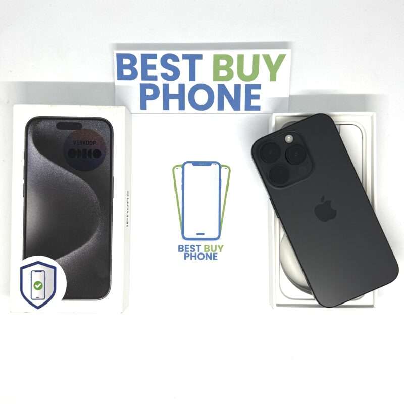 IMG_5902 iPhone 15 pro 128GB zwart /krasvrij /100% batt /garantie