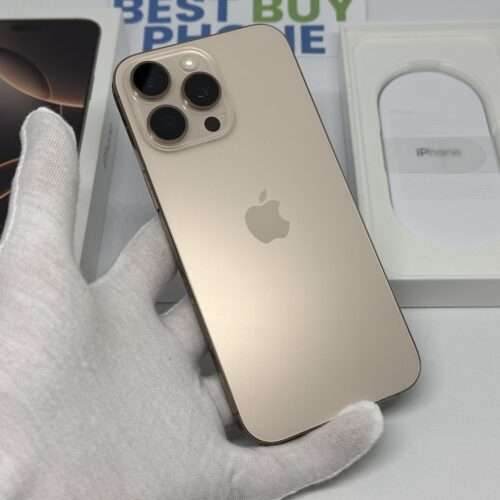 iPhone 16 Pro Max 512GB goud /krasvrij glas /98% batt /garantie