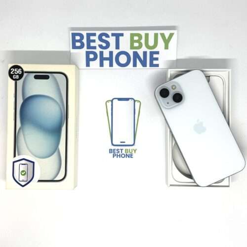 iPhone 15 256GB blauw /100% batt /krasvrij /garantie