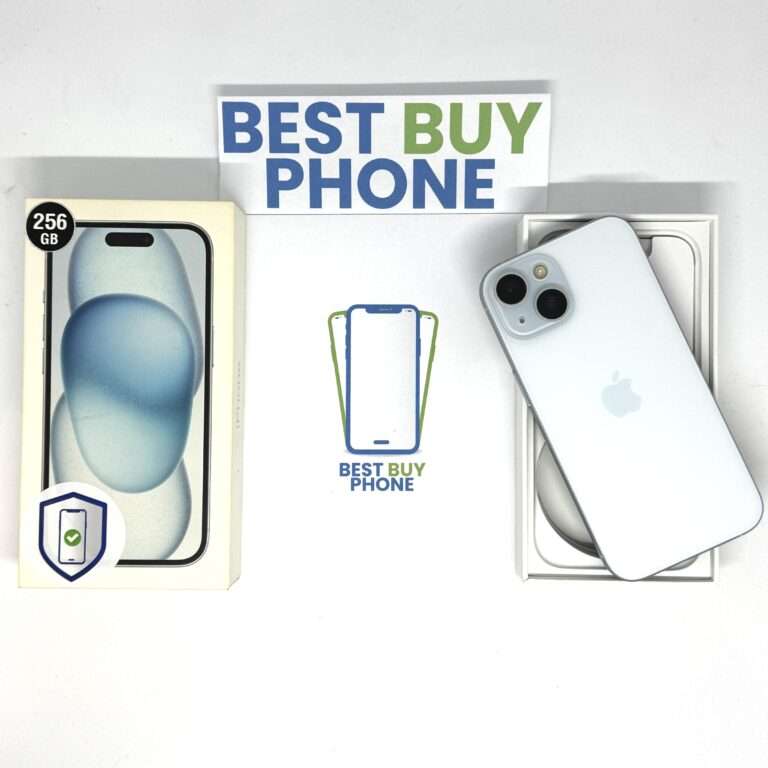 iPhone 15 256GB blauw /100% batt /krasvrij /garantie