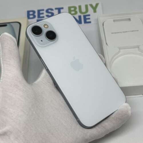 iPhone 15 256GB blauw /100% batt /krasvrij /garantie