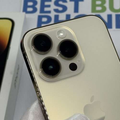 iPhone 14 Pro 128GB goud /krasvrij glas /85% batt /garantie