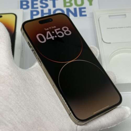 iPhone 14 Pro 128GB goud /krasvrij glas /85% batt /garantie