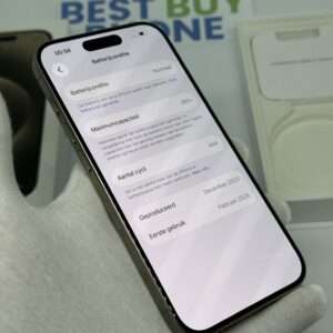 iPhone 15 Pro 128GB naturel /krasvrij glas /88% batt /garantie