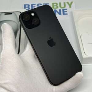 iPhone 15 128GB zwart /krasvrij scherm /92% batt /garantie