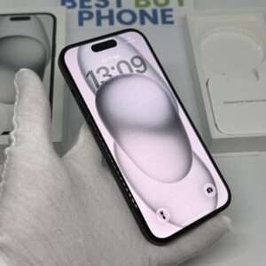 iPhone 15 128GB zwart /krasvrij scherm /92% batt /garantie