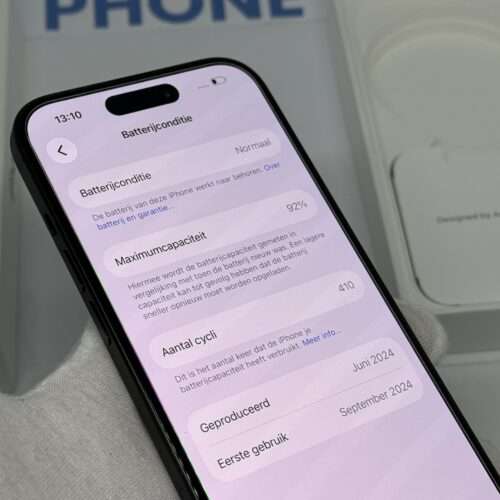iPhone 15 128GB zwart /krasvrij scherm /92% batt /garantie