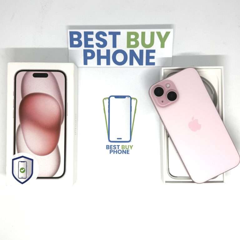 iPhone 15 128GB roze /krasvrij /87% batt /garantie