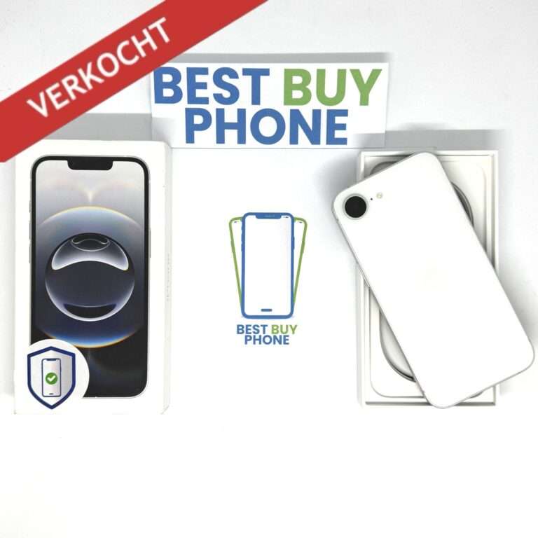 iPhone 16E 128GB wit /krasvrij /99% batt /garantie