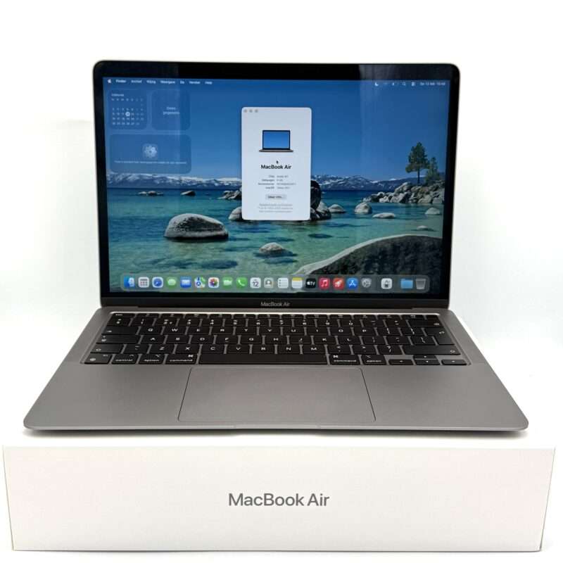MacBook Air M1 256GB grijs /100% batt /krasvrij /garantie