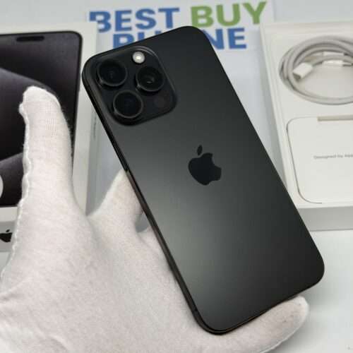 iPhone 15 Pro Max 256GB zwart /kras vrij /90% batt /garantie