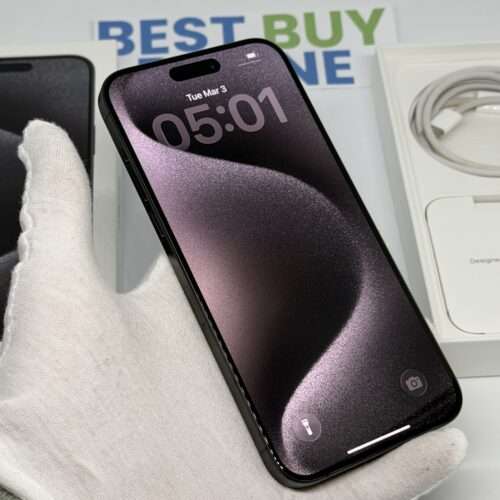 iPhone 15 Pro Max 256GB zwart /kras vrij /90% batt /garantie