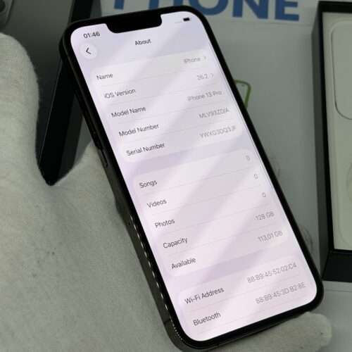 iPhone 13 Pro 128GB grijs /krasvrij /91% batt /garantie