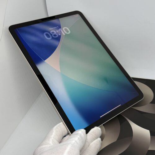 iPad Air 5e 64Gb sterrenlicht /100% batt /krasvrij /garantie