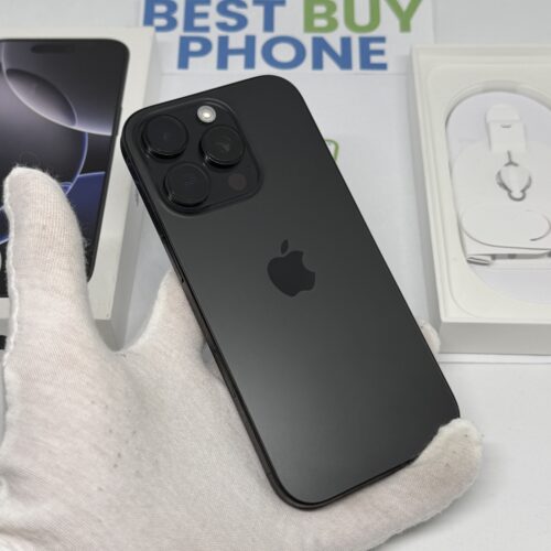 iPhone 16 Pro 256GB zwart /krasvrij /98% batt /garantie