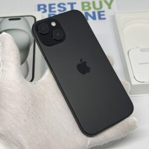 iPhone 15 128GB zwart /krasvrij /86% batt /garantie