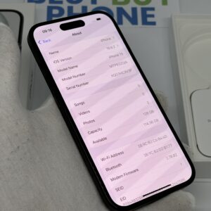 iPhone 15 128GB zwart /krasvrij /86% batt /garantie