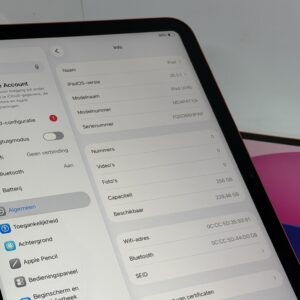 iPad 11e 256GB roze /100% batt /krasvrij /garantie