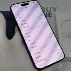 iPhone 17 Pro Max 256GB blauw /krasvrij scherm /100% batt/ garantie