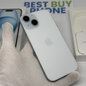 iPhone 15 256GB blauw /86% batt /krasvrij glas /garantie