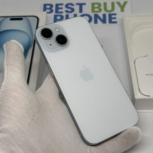 iPhone 15 256GB blauw /86% batt /krasvrij glas /garantie