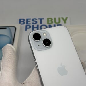 iPhone 15 256GB blauw /86% batt /krasvrij glas /garantie