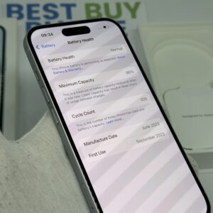 iPhone 15 256GB blauw /86% batt /krasvrij glas /garantie