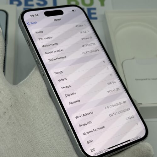 iPhone 15 256GB blauw /86% batt /krasvrij glas /garantie