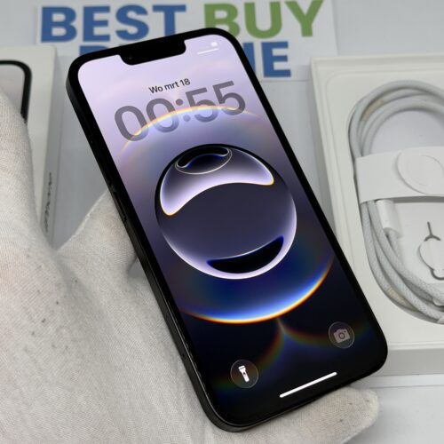 iPhone 16E 128GB zwart /100% batt /zeer net /garantie