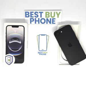 iPhone 16E 128GB zwart /krasvrij /100% batt /garantie