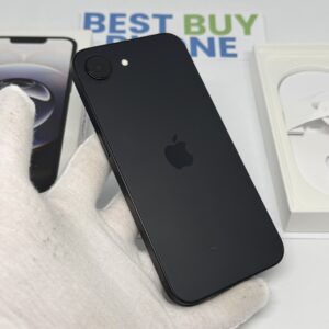 iPhone 16E 128GB zwart /krasvrij /100% batt /garantie